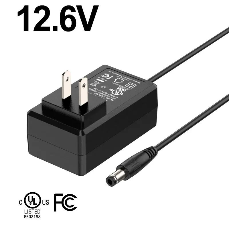 12,6v 2A väggmonterad elektrisk skoterströmadapter