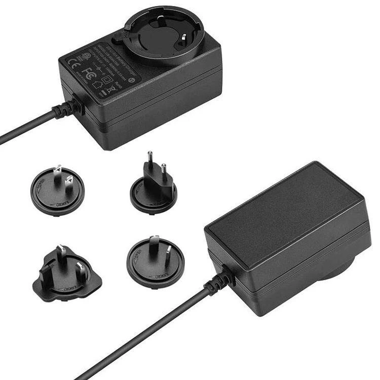 12V 2A utbytbar strömadapter