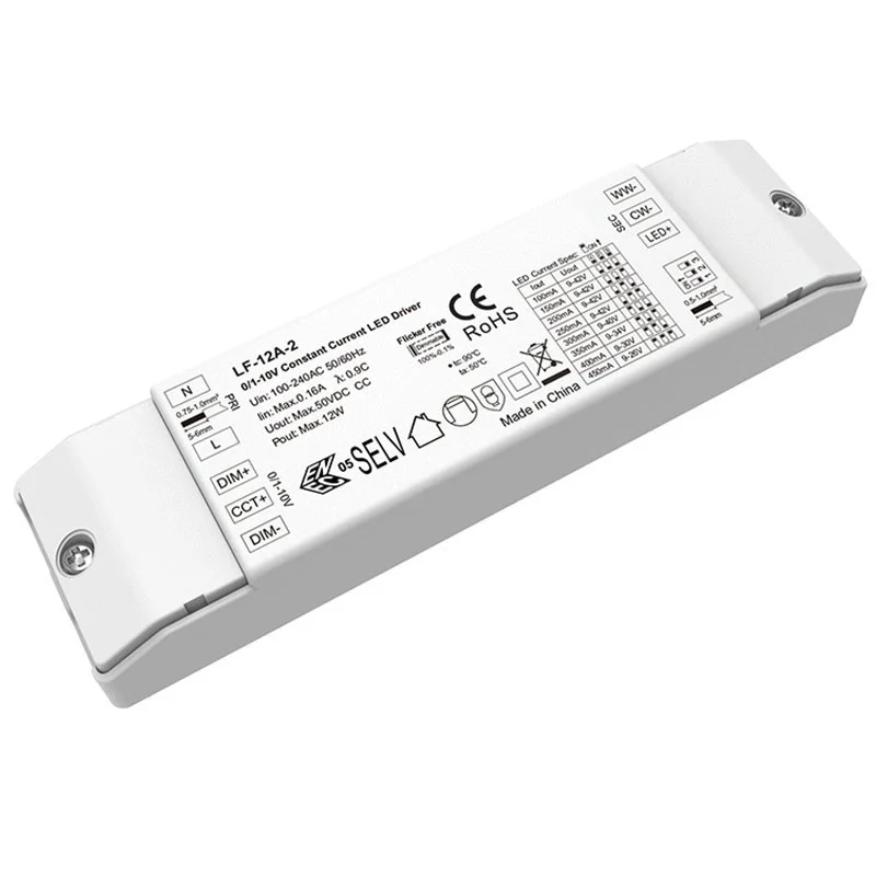 12W konstant ström 0-10V CCT dimbar LED-drivrutin