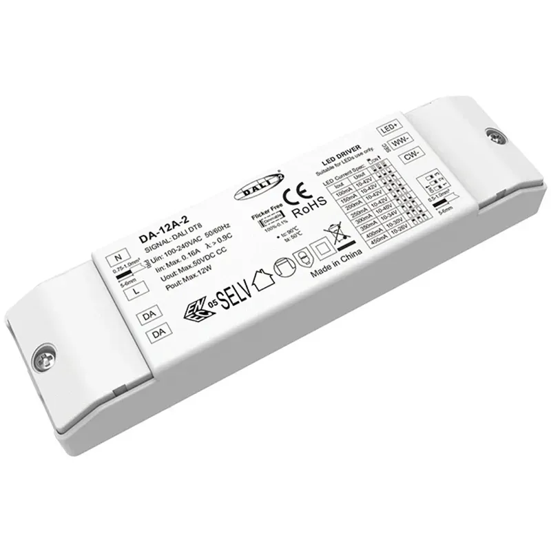 12W DALI CW WW CCT Dimbar LED-drivrutin