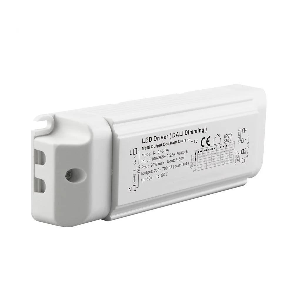 20W Dali Dimming Constant Current LED-drivrutin