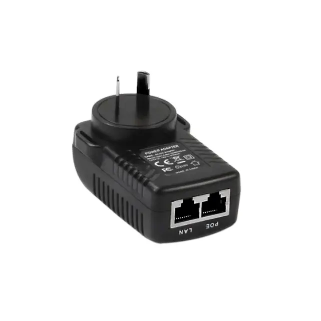 24V 1A POE väggadapter Dual Port POE-injektor