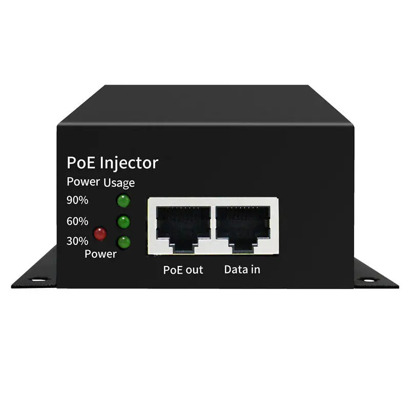 90W metallfodral IEEE802.3bt Gigabit PoE-injektor